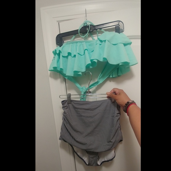 Retro boho flounce high waist Bikini XL - Picture 4 of 4